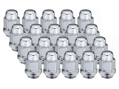 Closed-End Tapered Seat Lug Nuts; 7/16-Inch-20; Set of 20 (64-81 Chevelle, Malibu)