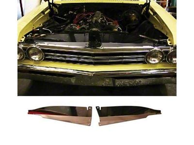 Chevelle Core Support Filler Panel, Polished Aluminum, 1967