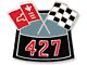 Chevelle Decal, Cross Flags, 427, 1964-1972