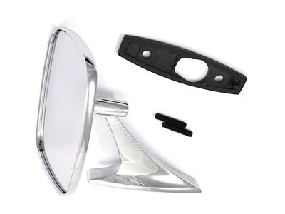 Door Mirror; Chrome; Driver Side (73-77 Chevelle, Malibu)