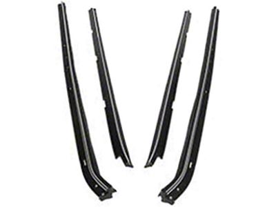 Chevelle Door Window Seals, Outer & Inner, 4 Piece, 2-Door Coupe, 1973-1977