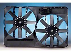 Chevelle Engine Cooling Fan Kit, Electric, Universal, Dual,4600 CFM, With Adjustable Thermostat, Flex-a-lite, 1964-1972