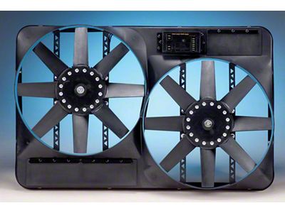 Chevelle Engine Cooling Fan Kit, Electric, Universal, Dual,4600 CFM, With Adjustable Thermostat, Flex-a-lite, 1964-1972