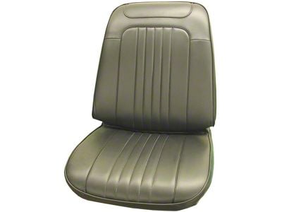 Front Bucket Seat Upholstery Kit; Madrid Black (71-72 Chevelle)