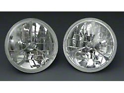 Chevelle Headlights, Tri-Bar H-4 Halogen, Clear, 1971-1972