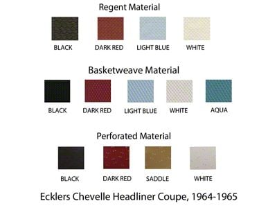 Chevelle Headliner, Deluxe Kit, 2-Door Coupe, 1964-1965