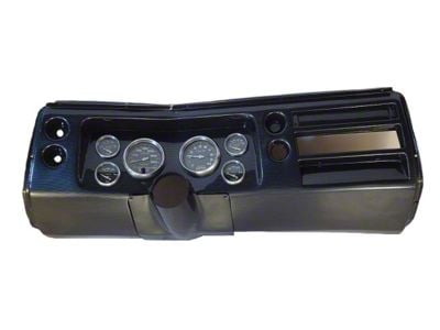 Chevelle & Malibu Instrument Cluster Panel, Carbon Fiber Finish, With Carbon Fiber Series Gauges, 1968