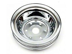 Chevelle or Malibu Crankshaft Pulley, Small Block, Triple Groove, Chrome, 1969-72