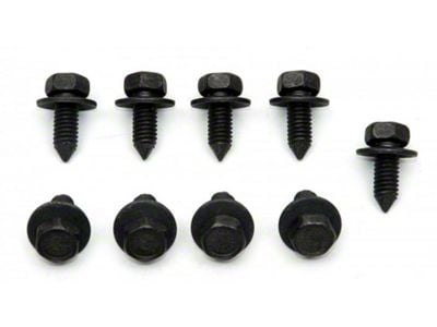 Chevelle or Malibu Hood Latch & Lock Plate Mounting Screws, 1964-1967 & 1969 Exc 68