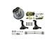 The Right Stuff Detailing Performance Series Front Manual Disc Brake Conversion Kit with Original Brake Booster/Master Cylinder; Black Calipers (64-72 Chevelle)