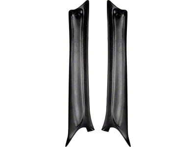 Chevelle Pillar Moldings, Interior, Black, 2-Door Coupe, 1968-1969