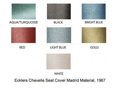 Chevelle Rear Seat Covers, 4-Door Sedan, 1967