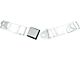 Chevelle Seat Belt, Rear, White, 1964-1966 Early