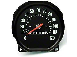 Chevelle Speedometer, With Green Numbers, Super Sport SS ,For Cars With Floor Shift Transmission, 1970