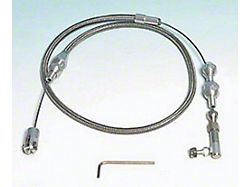 Chevelle Throttle Cable Assembly, 24 Long, Stainless Steel, Hi-Tech, Lokar, 1964-1972