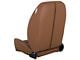 TMI Cruiser Collection Low Back Bucket Seats; Saddle Brown Vinyl with White Stitching (Universal; Some Adaptation May Be Required)