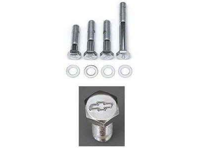 Chevelle Water Pump Bolt Set, Small Block, Chrome, For Cars With Short Water Pump, 1964-1972