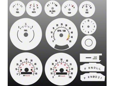 Chevrolet/GMC Suburban White Face Gauges Instrument Cluster Overlay,73..79