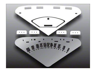 Chevroletr Suburban White Face Gauge Overlay, 1957 (SUBURBAN)