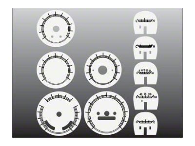 Chevrolet K5 Blazer White Face Gauge Overlay, 1969..1972