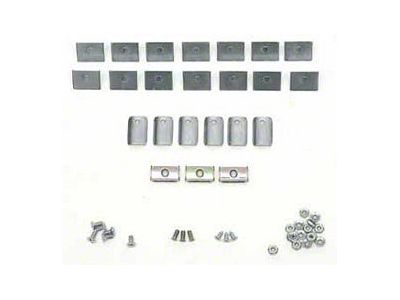 Chevy 210 2-Door Wagon Lower Beltline Stainless Steel Molding Clip Set, 1955-1957