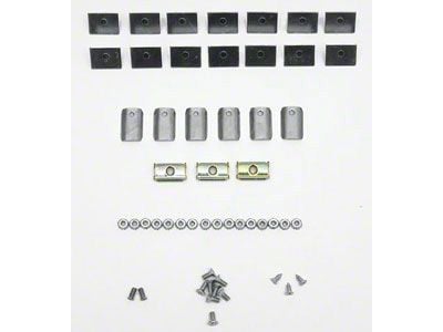 Chevy Beltline Molding Clip Set, Stainless Steel, Lower, 4-Door Wagon, 210 & Bel Air, 1955-1957