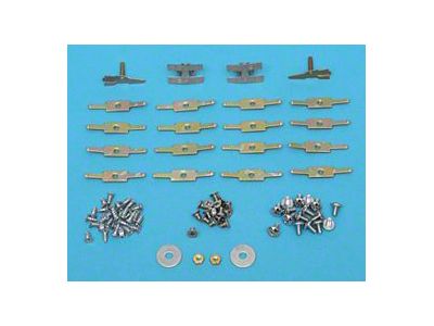 Chevy Beltline Molding Clip Set, Stainless Steel, 4-Door Sedan, Bel Air, 1955-1957 (Bel Air Sedan, Four-Door)