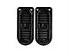 Billet Door Jamb Vents with Engraved Flag; Black Anodized (72-76 Caprice, Impala)