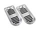 Billet Door Jamb Vents with Engraved Flag; Machined Finish (72-76 Caprice, Impala)