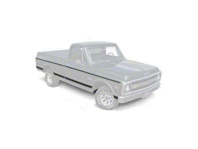 Chevy Blazer Truck Lower Molding Kit, Woodgrain, Includes Metal and Adhesive Clips 1969-1972