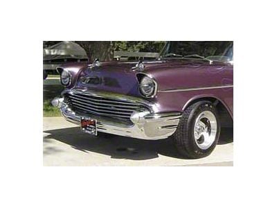 OPR Chevy Bumper Tips, Billet Aluminum, Satin Finish, 1957