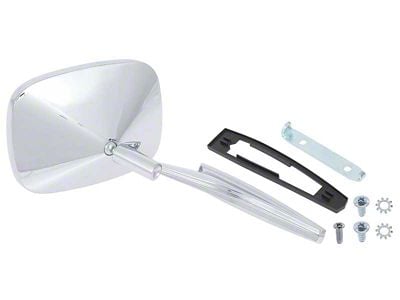 Convex Door Mirror; Chrome; Passenger Side (68-77 Biscayne, Caprice)