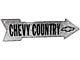 Chevy Country Diamond Plate Aluminum Arrow Sign