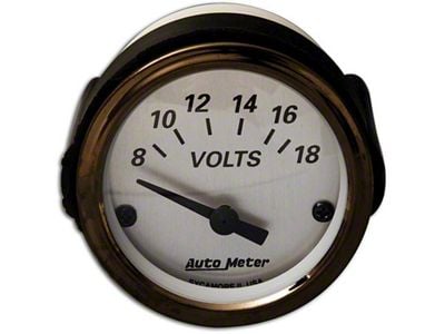 Auto Meter American Platinum Series 2-1/16-Inch Voltmeter Gauge; 8-18V