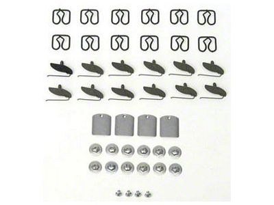 Chevy Door Molding Clip Set, Stainless Steel, 210, 1956