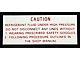 Factory A/C Compressor Refrigerant Warning Decal,55-57