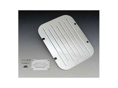 Chevy Firewall Plate, Ribbed Polished Billet Aluminum, 1957