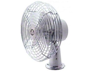 Chevy/GMC Truck 6 Steel Blade Heavy Duty Chrome Fan, 12Volt