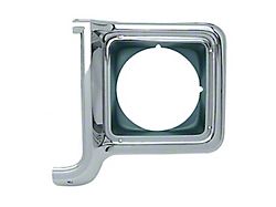 Chevy -GMC Truck Headlight Bezel, Chrome/Black-Left, 1973-1978