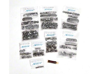 Hex Head Bolt Kit, Fleet Side Short Bed, Pol Stainless 1960-