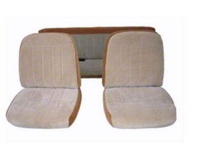 Chevy & GMC Truck Seat Cover, Front Bucket, Rear Bench, Extended Cab, Two-Tone, Encore Velour, 1988-1991