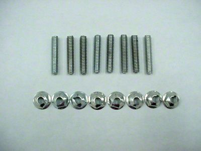 Chevy Hood Bar Extension Stud & Nut Hardware Kit, 1956-1957