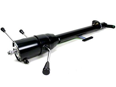 Chevy ididit Tilt Steering Column, Column Shift, Black Powder Coated, 1955-1956