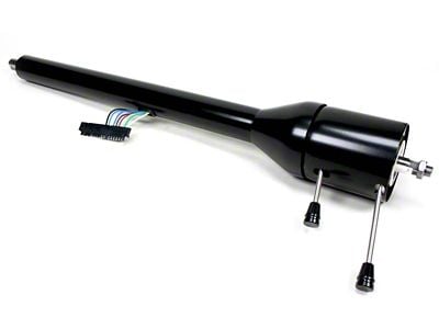 Chevy ididit Tilt Steering Column, Floor Shift, Black Powder Coated, 1955-1956