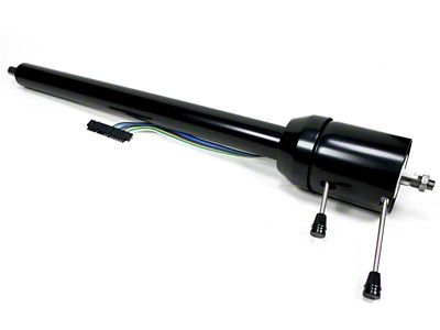 Chevy ididit Tilt Steering Column, Floor Shift, Black Powder Coated, 1957