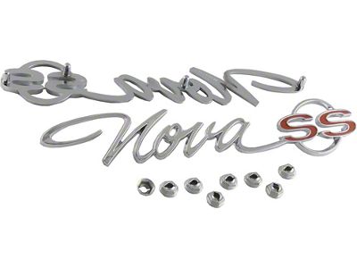 Chevy II Nova Quarter Panel Emblems, Super Sport, Show Quality 1965 (Nova, Super Sport SS Coupe, Two-Door)