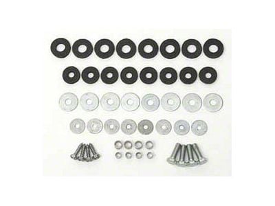 Chevy Inner Fender To Cowl Washer & Bushing Hardware Kit, Convertible, 1955-1957 (Bel Air Convertible)