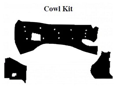 Chevy Insulation, QuietRide, AcoustiShield, Cowl Kit, Suburban, 1980-1987 (Suburban)