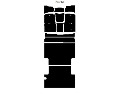 Chevy Insulation, QuietRide, AcoustiShield, Front Floor Kit, Panel Delivery Truck, 1967-1972 (Panel Delivery)