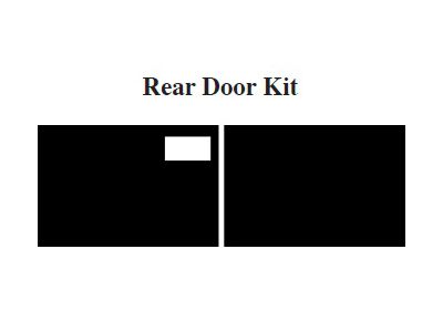 Chevy Insulation, QuietRide, AcoustiShield, Rear Door Kit, Panel Delivery Truck, 1967-1972 (Panel Delivery)